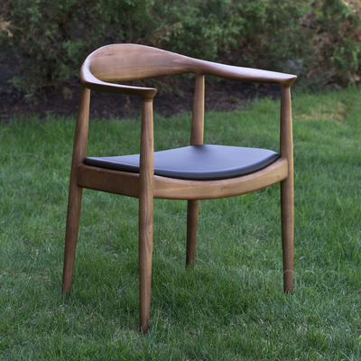 Porcellana Mobilia Seat di cuoio stabilito Kennedy dell'hotel della struttura di legno che pranza stile dell'annata della sedia fornitore