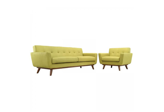 Porcellana Sofà sezionali adagiantesi di stile di metà del secolo, sofà giallo moderno del Recliner del tessuto fornitore