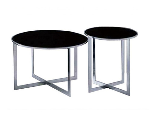 Porcellana Tavolino da salotto rotondo del metallo della piccola estremità con le gambe del metallo per le sale d'esposizione 450 * 480mm fornitore