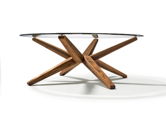 Porcellana Mobilia domestica moderna rotonda severa superiore di vetro di legno solido del tavolino da salotto del metallo fornitore