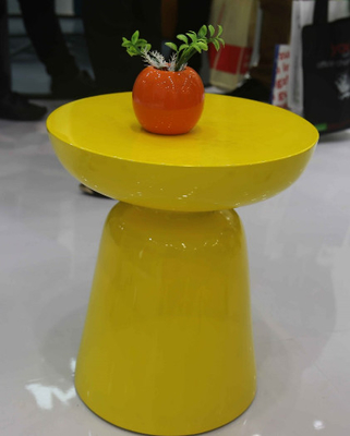 Porcellana Piccolo SGS personalizzabile dell'interno di Arcylic del tavolino da salotto rotondo giallo del metallo fornitore