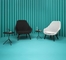 Sedia di salotto del fieno del tessuto con le gambe di legno, sedia di salotto bassa della mobilia moderna fornitore