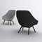 Sedia di salotto del fieno del tessuto con le gambe di legno, sedia di salotto bassa della mobilia moderna fornitore