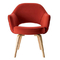 Vetroresina di legno piegata che pranza la schiuma ad alta densità del tessuto del cashmere della sedia con i multi colori fornitore