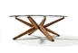 Mobilia domestica moderna rotonda severa superiore di vetro di legno solido del tavolino da salotto del metallo fornitore