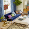 Salone sezionale di stile di Goldfinger del sofà europeo dell'appartamento con il tessuto del velluto fornitore