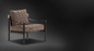 La sedia del bracciolo della vetroresina di Flou Iko con la struttura d'acciaio tubolare/cinghie di cuoio appoggia fornitore