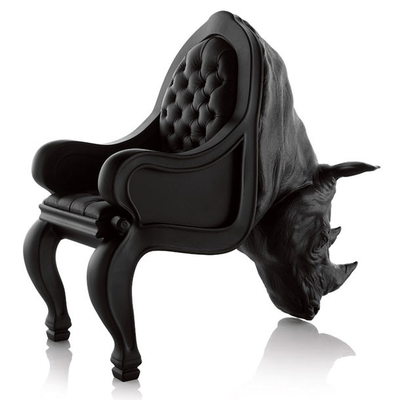 Porcellana Il nero animale commerciale di forma della mobilia domestica della sedia/sofà di rinoceronte della vetroresina fornitore