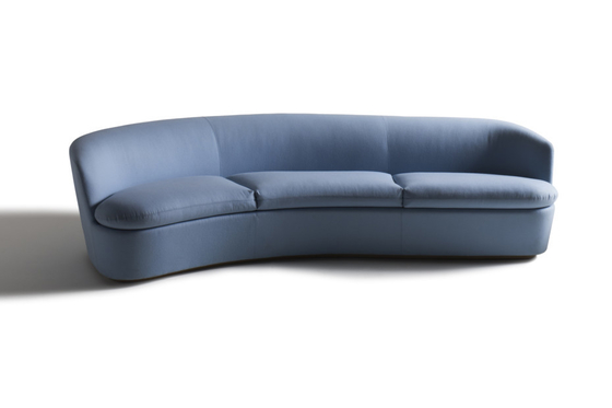 Porcellana Gambe di cuoio Cuatom del metallo dei sedili del sofà curve salone 3 con schiuma ad alta densità fornitore