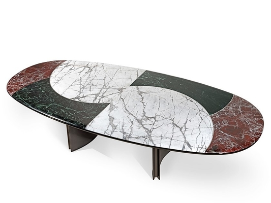 Porcellana Tabelle moderne della sala da pranzo di JASON con la cima di marmo ovale unica composta fornitore
