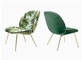Funzione di svago della sedia di salotto della vetroresina dello scarabeo con lo SGS della gamba del metallo di Chrome fornitore
