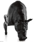 Il nero animale commerciale di forma della mobilia domestica della sedia/sofà di rinoceronte della vetroresina fornitore