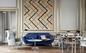 Sofà di Jaime Hayon Favn della coperta di tela, sofà moderno del salone della replica del piede del metallo fornitore