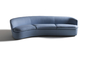Gambe di cuoio Cuatom del metallo dei sedili del sofà curve salone 3 con schiuma ad alta densità fornitore