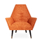 Sedia di salotto arancio della vetroresina di Sorrento per la stanza del caffè con la struttura del metallo fornitore